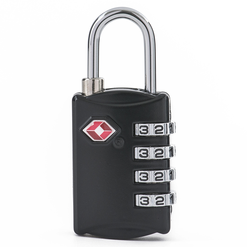 Zinc alloy high security re-settable 4 digit travel safety combination padlock tsa luggage lock