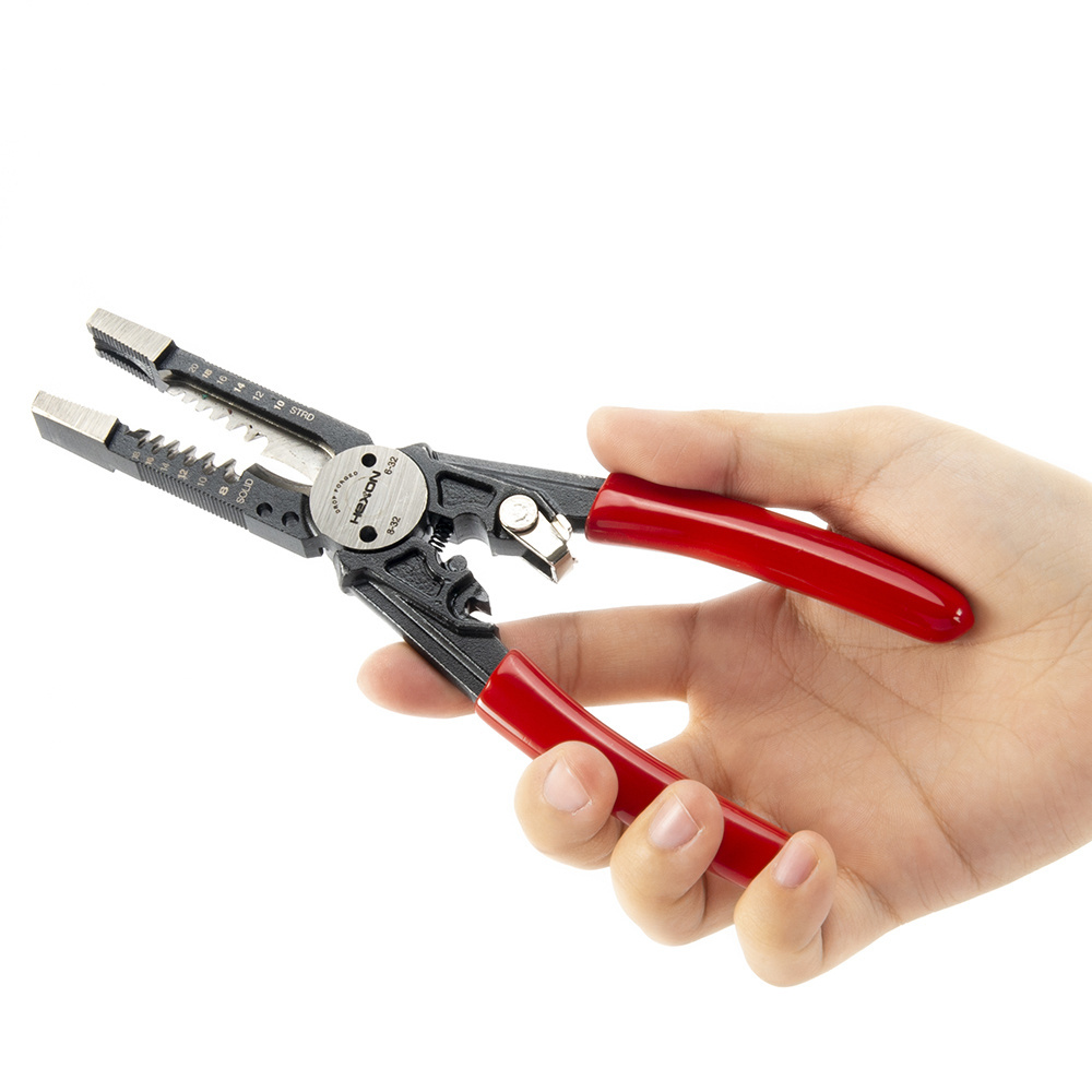 Multifunctional electricians safety lock bolt cutter wire stripper crimper cutter tool combination wire reaming stripping pliers