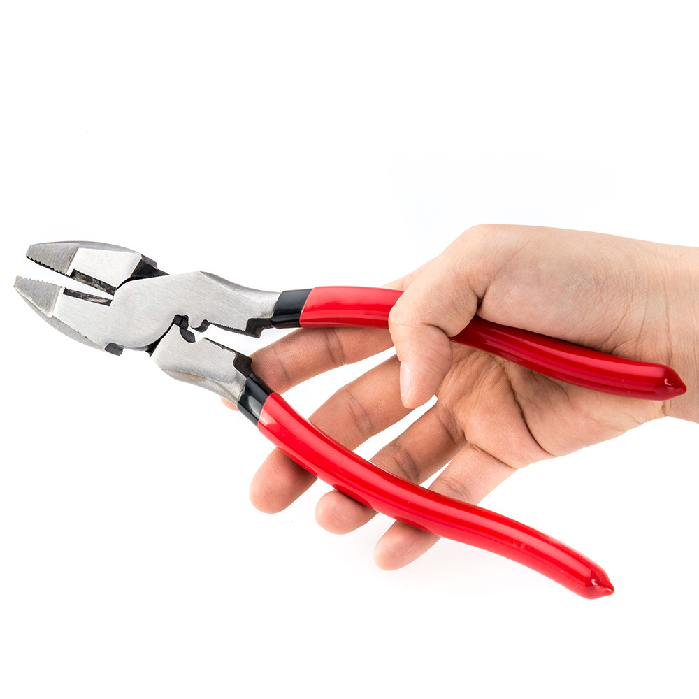 Industrial level American high leverage alicate wire side cutting crimper crimping linesman plier combination plier