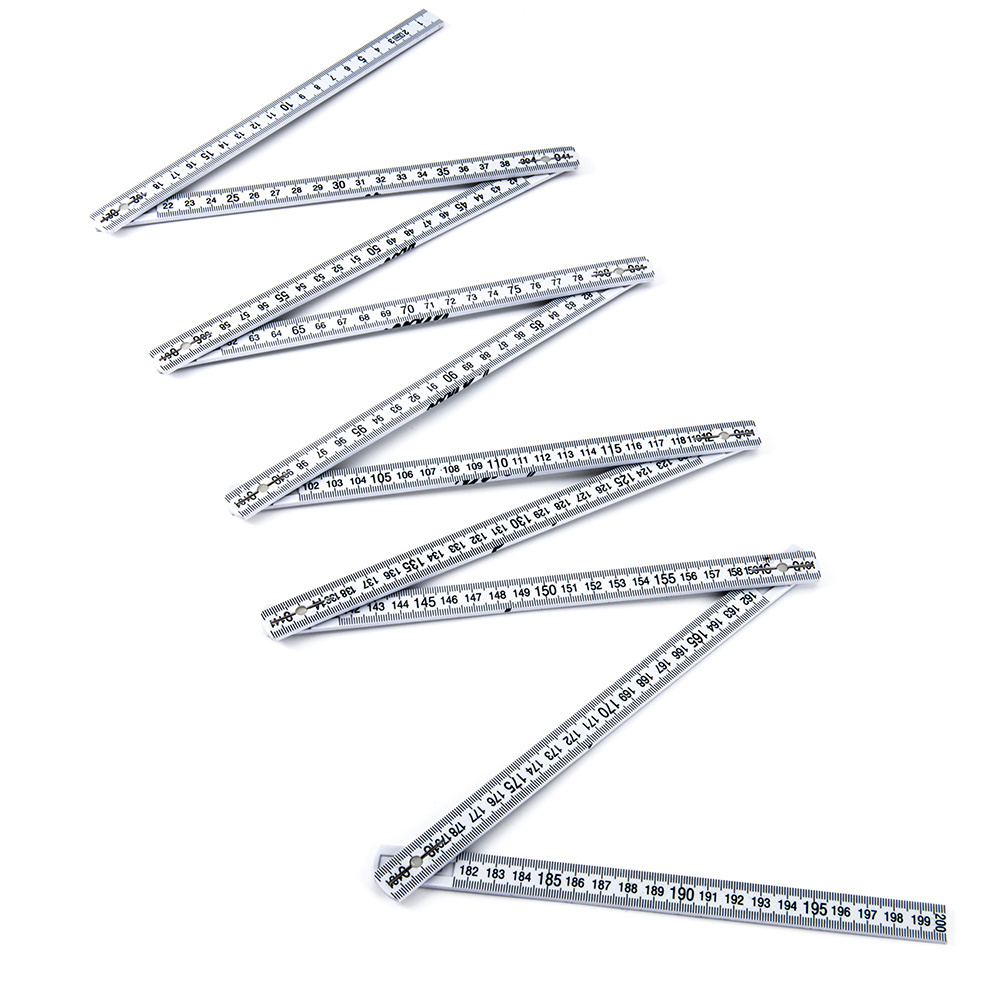 2m 10 folds multifunctional measuring tools extension foldable flexible scale plastic folding ruler