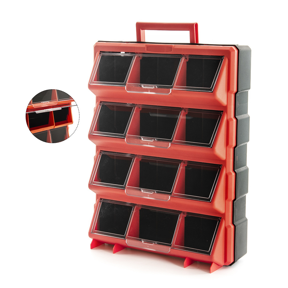 Portable tool box hardware craft storage cabinet drawer box compartment set modular storage 12 drawer parts organizer