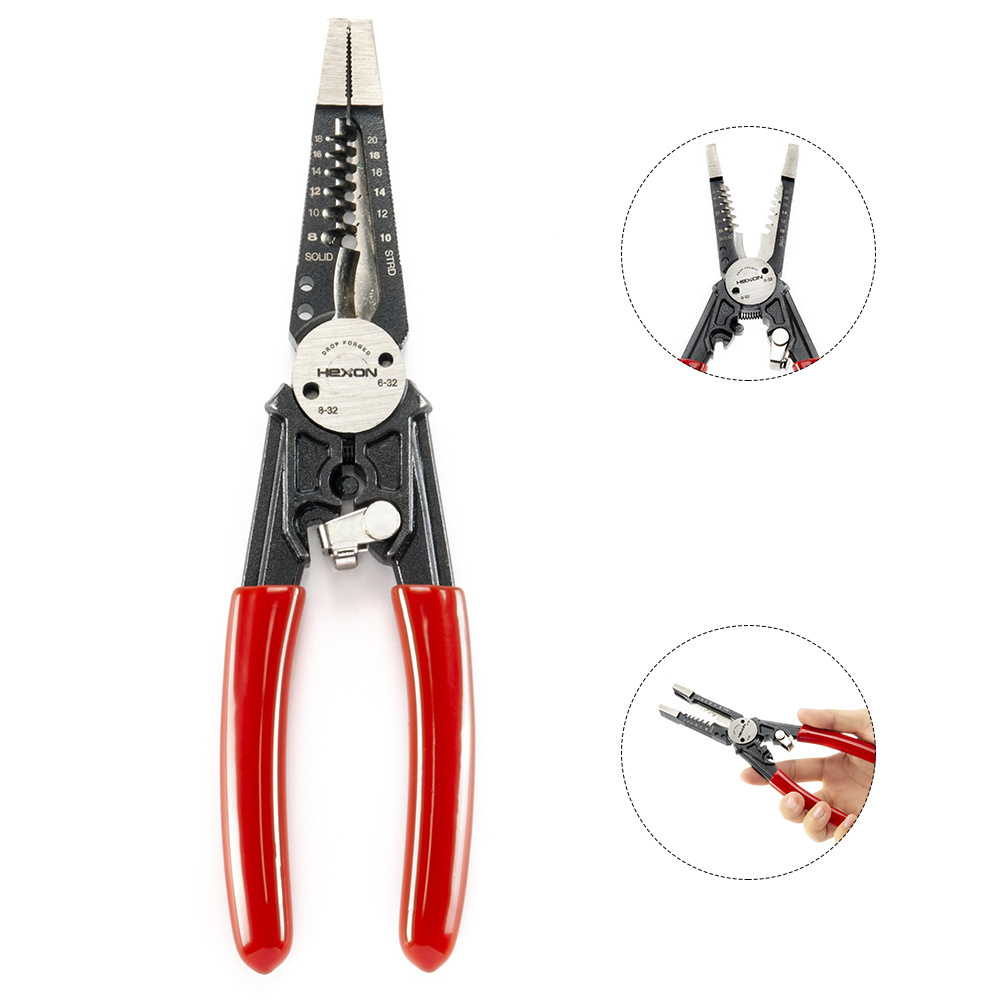 Multifunctional electricians safety lock bolt cutter wire stripper crimper cutter tool combination wire reaming stripping pliers