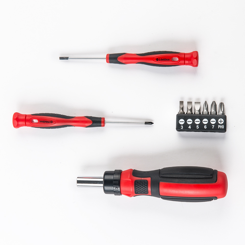 9pcs multifunctional hand tools slot philip CR-V reversible ratchet screwdriver and precision screwdriver driver bit set