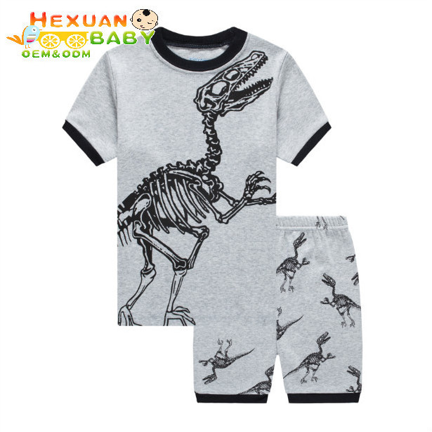 Children Clothes Sets Boys Pajamas short Sleeve Children 100% Cotton Kids Pajamas  054