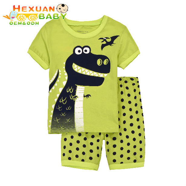 Children Clothes Sets Boys Pajamas short Sleeve Children 100% Cotton Kids Pajamas  054