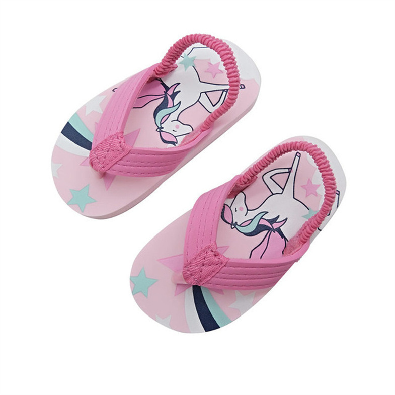 New Wholesales Colorful Cartoon Summer Beach Kids Flip Flop Slippers