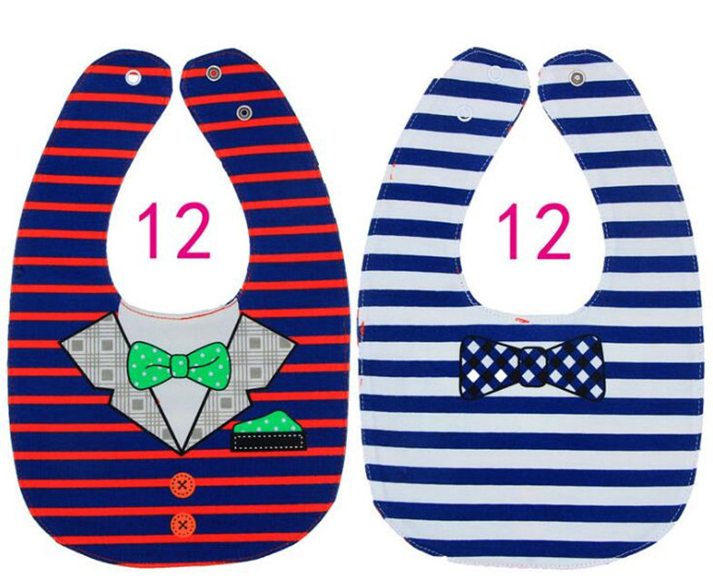 2023 Hot Sale Knit Cotton Absorbent Adjustable Baby Bandana Drool Bibs Customizable Baby Apron