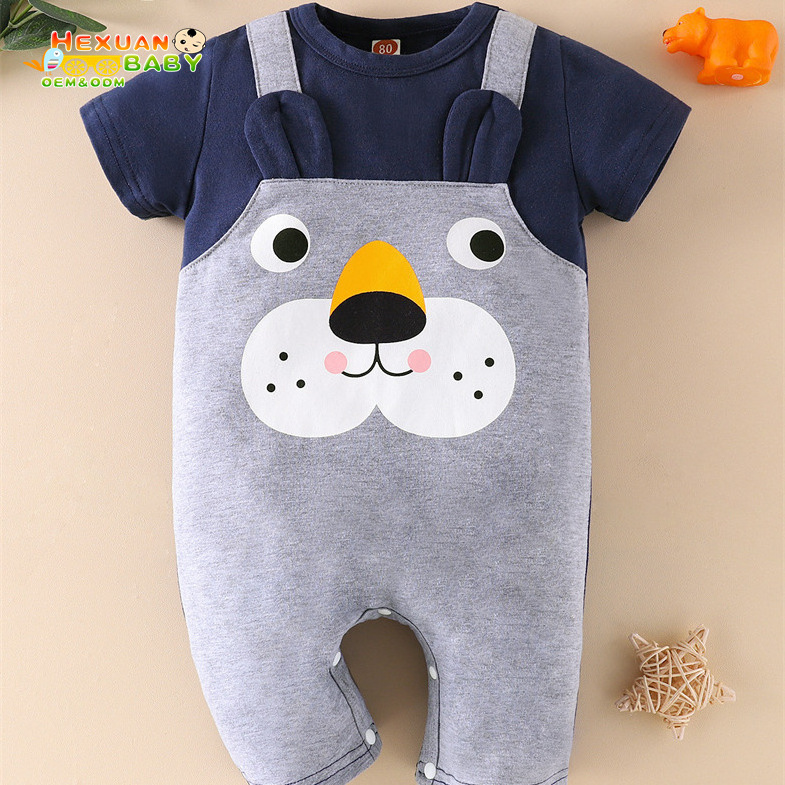 Baby Clothes Spring And Autumn Rompers Jumpsuit Baby Girl Baby Boy Cotton Cartoon Bear Jumpsuit Newborn