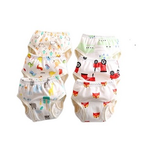 Custom 7-layer  Baby diapers  training pants washable cloth diaper waterproof pants with leak-proof side