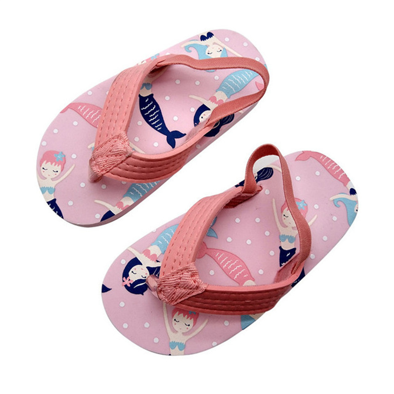 New Wholesales Colorful Cartoon Summer Beach Kids Flip Flop Slippers