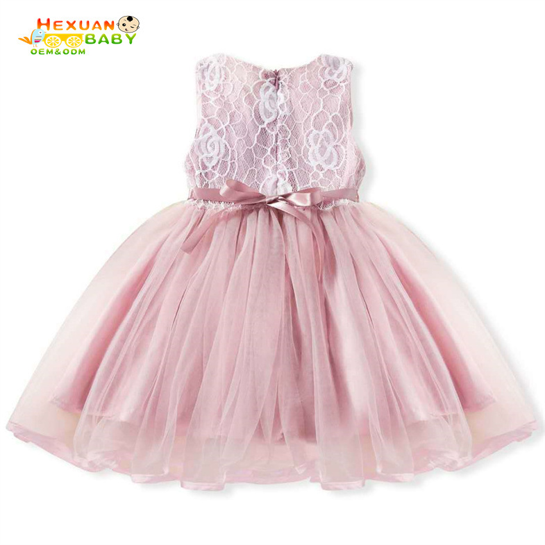 New Summer Cute Baby Girls Clothes Flower Newborn Baby Dress Tulle Lace Infant Party Clothing 1 Year Birthday Dresses