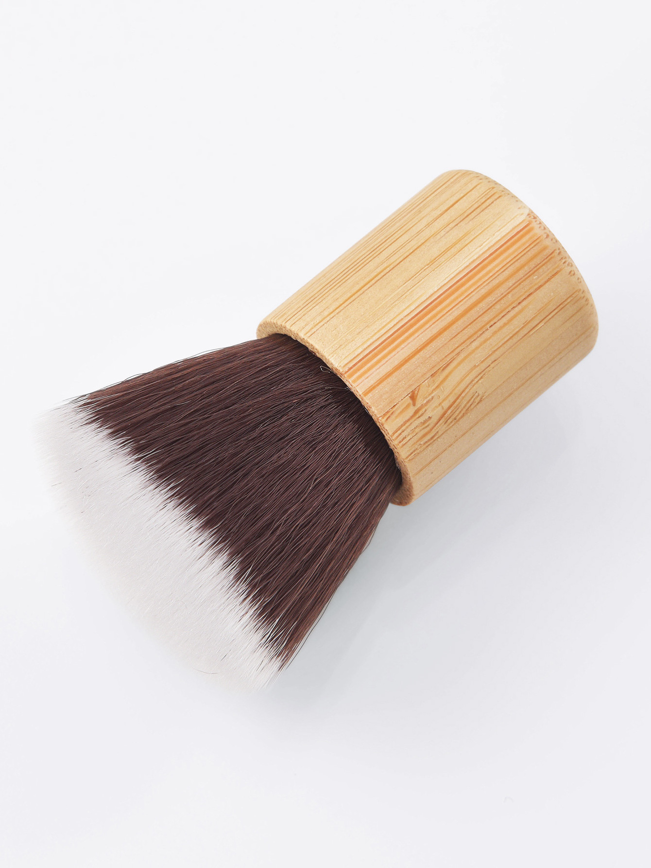 Hot Selling Kabuki Make up Brush Bamboo Cosmetic Tools Custom Logo Loose Powder Blush Brush Single Powder Makeup Brush