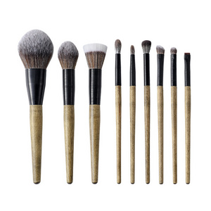 2024 Newest Personalized Snow Fox Hair Makeup Brush Kit Customized Wholesale Small Makeup Brush Travel Kit with Bag Travel Size