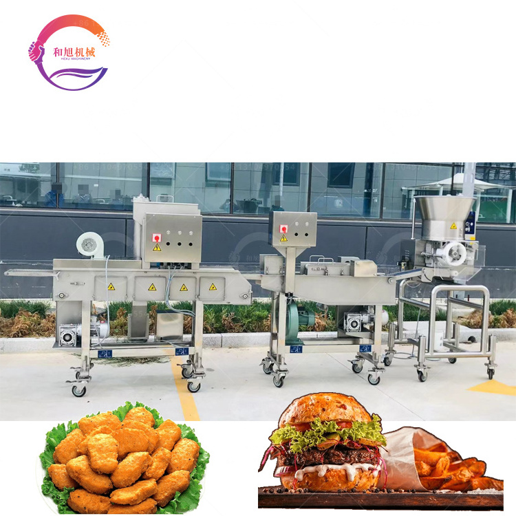 Commercial Beef Hamburger Processing Machines Automatic Burger Chicken Nuggets Production Line