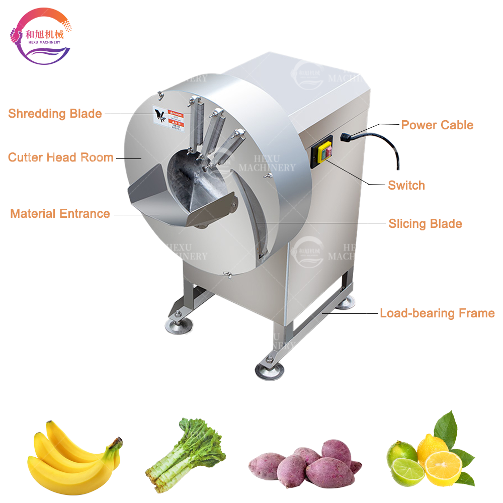 Commercial Sweet Purple Potato Cutting Machine Lettuce Shredder Cutter