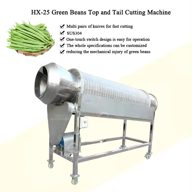 Automatic Vegetable Cutting Machine Green Beans Head And Tail Cutter Green String Beans Ends Removing Machine