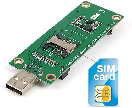 Mini PCIe WWAN Card to USB Adapter with SIM Slot, Mini PCI Express WWAN/LTE/4G Module Tester Converter, Support 30mm 50mm Wirele