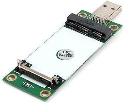 Mini PCIe WWAN Card to USB Adapter with SIM Slot, Mini PCI Express WWAN/LTE/4G Module Tester Converter, Support 30mm 50mm Wirele