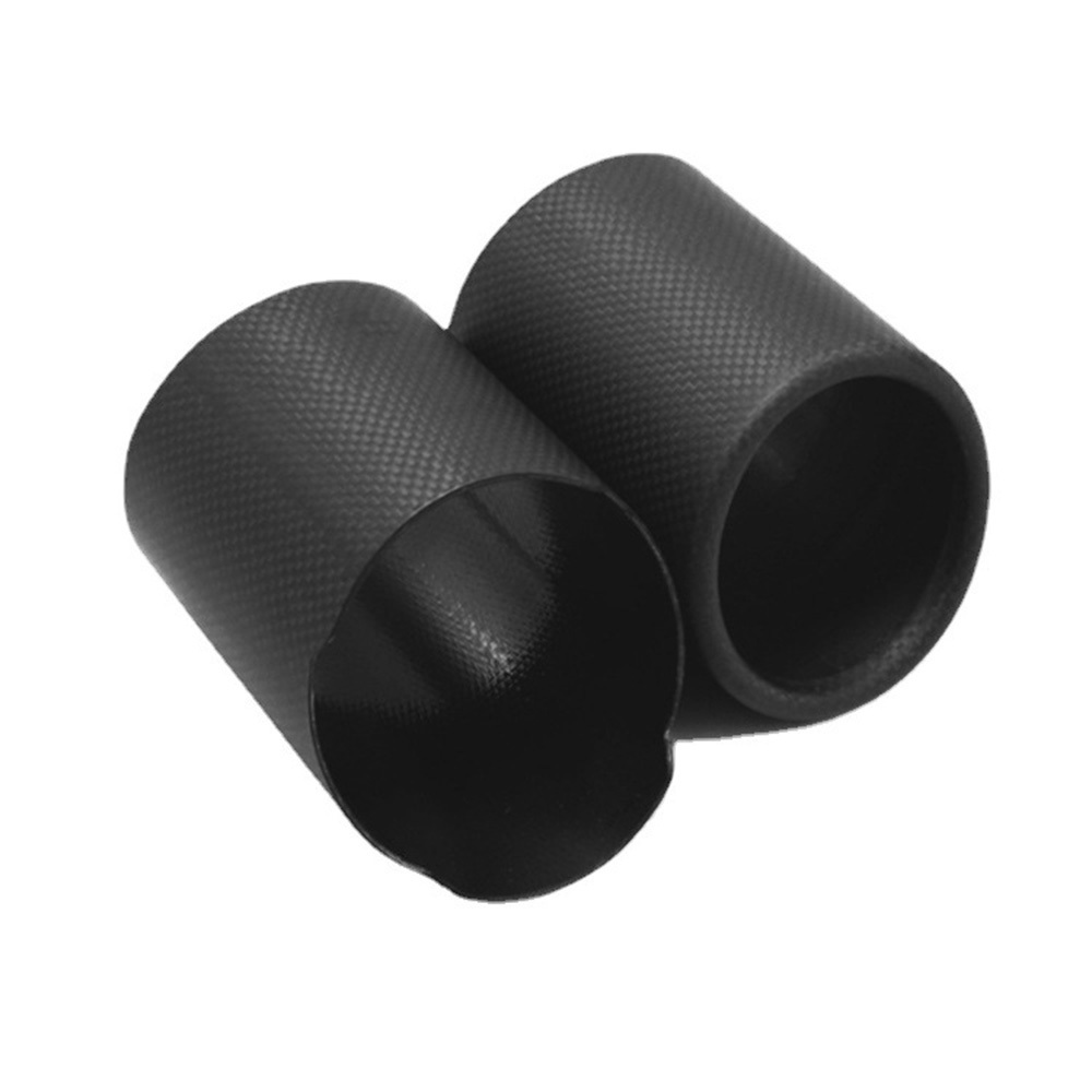 Carbon Fiber Universal Car High Quality 101mm Led Exhaust Muffler Tip Single Outlet Straight Throat Exhaust Tips