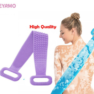 HEYAMO Banyo Brosse Silicone Bath Scrubber Scrub Body Scrub Brush Bristle Clean Exfoliating Back Scrubber For Shower Massagem