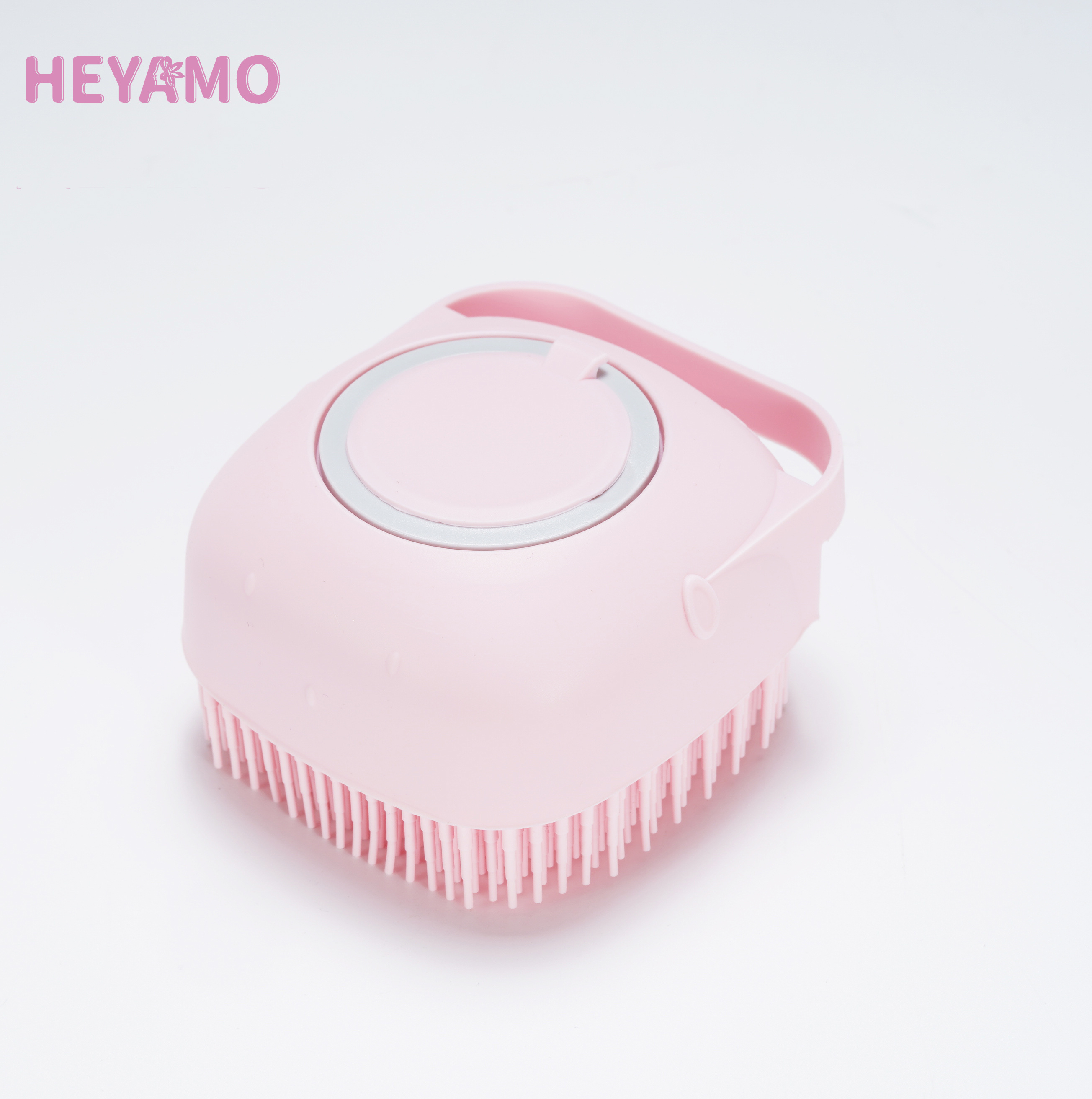 HEYAMO Bath Supplies Skin Clean Silicone Bath Brush Scrubber  Facial Cleaning Dispenser For Liquid Soap Shower Loofah pinceau