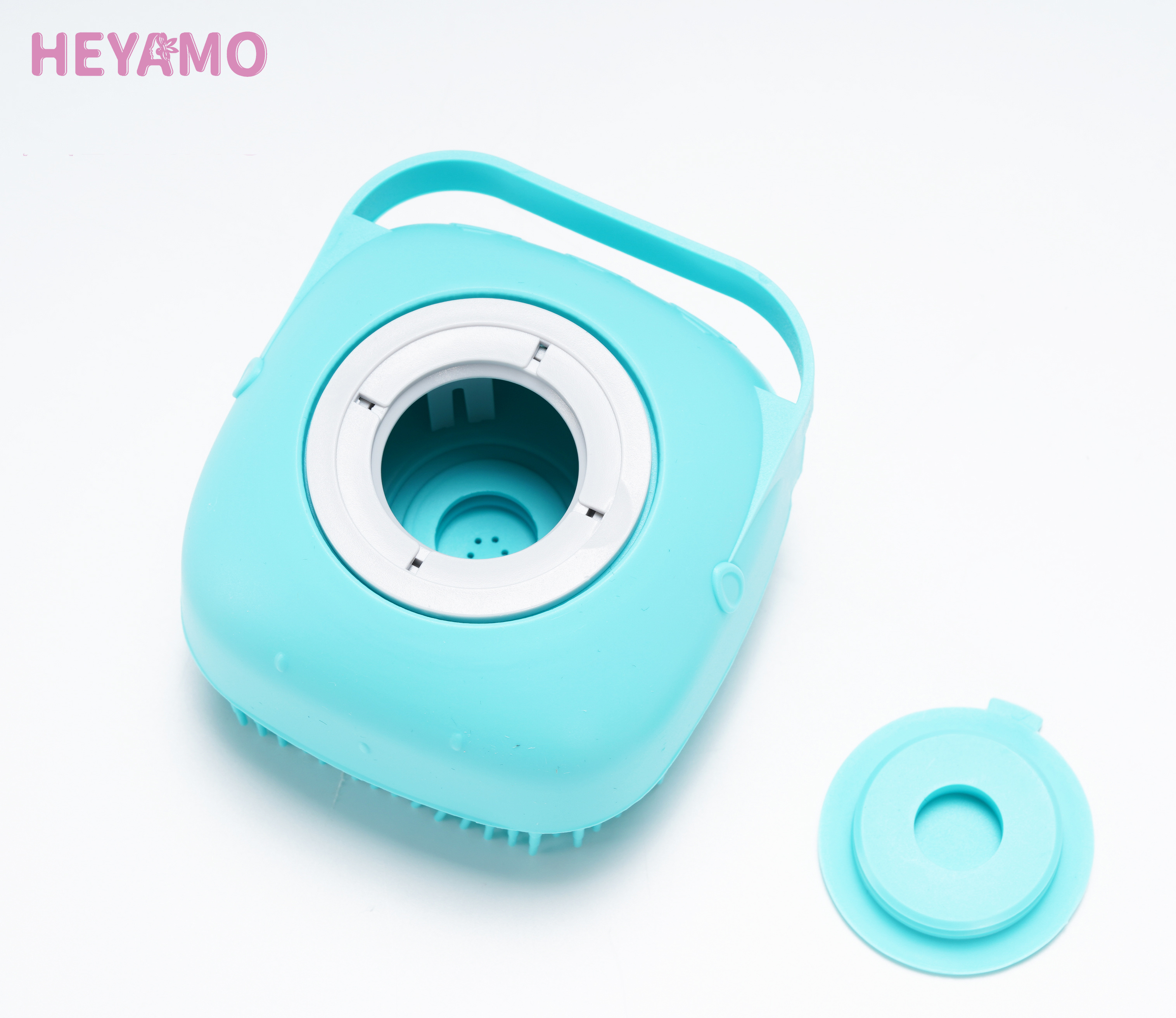 HEYAMO Bath Supplies Skin Clean Silicone Bath Brush Scrubber  Facial Cleaning Dispenser For Liquid Soap Shower Loofah pinceau