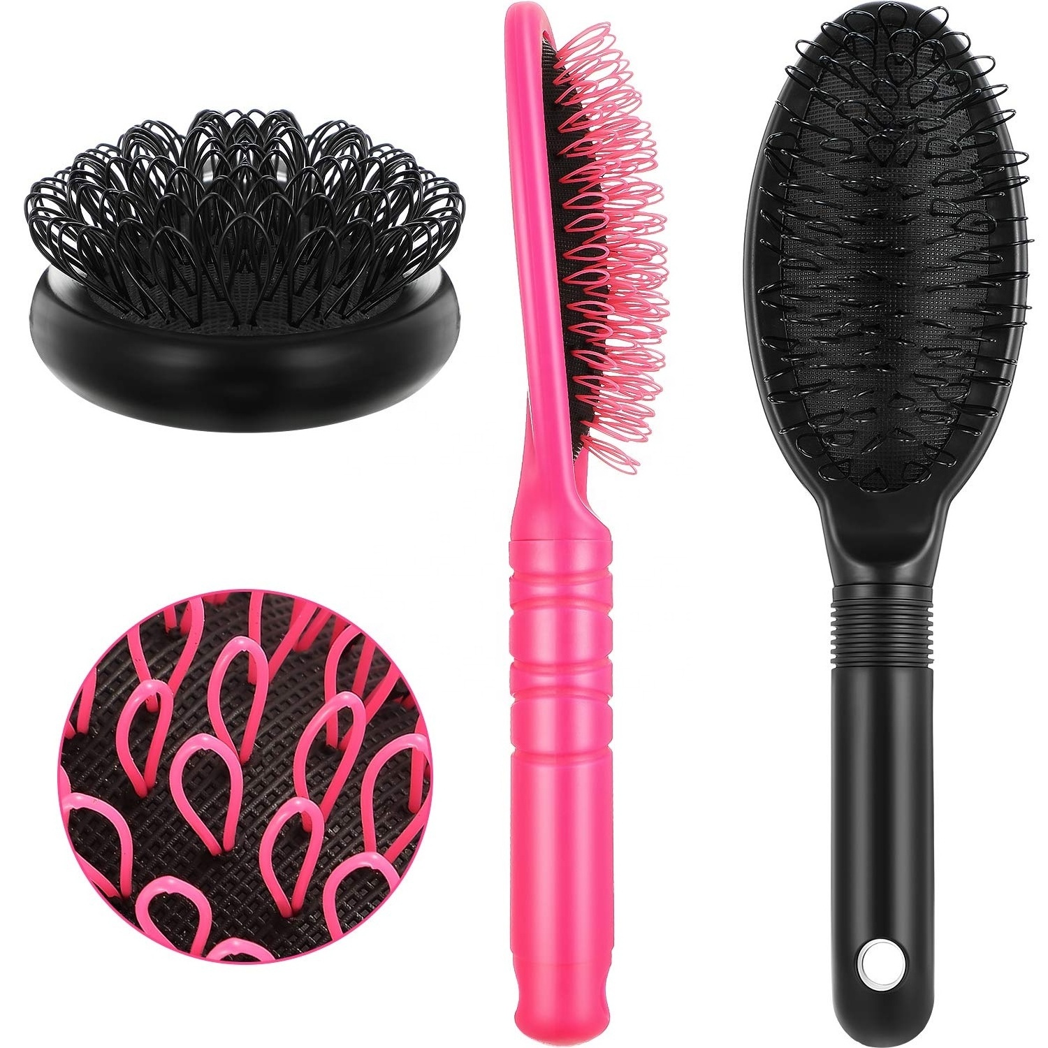 HEYAMO Muestras Gratis Wig Brush Detangler Hairbrush Cepillos Para El Cabello Detangling Hair Brush Manufacturers Custom Afro