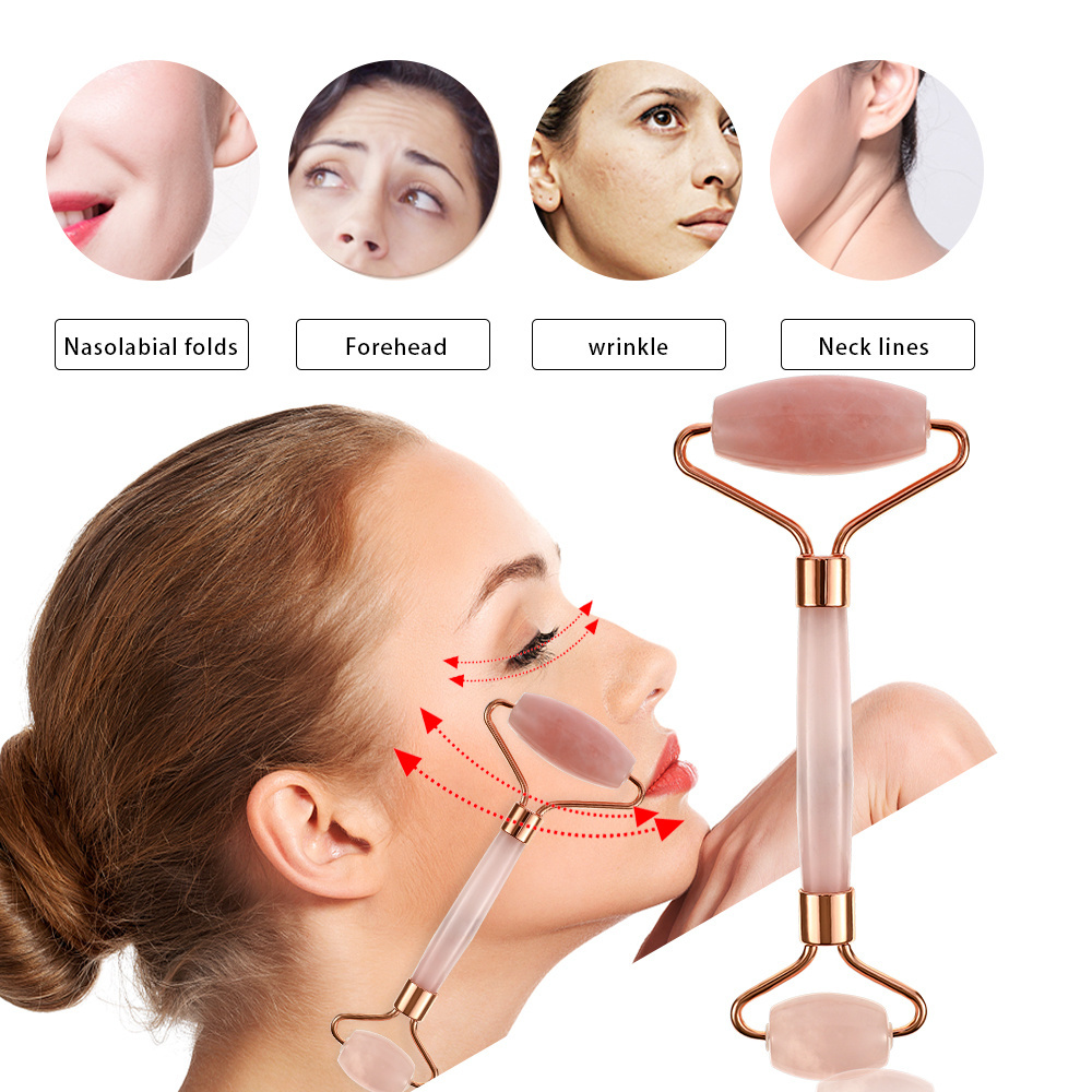 Gua Sha Jade Roller Slimming Face Jawline Skincare tools Rodillo De Jade Para Masaje Facial Scraping Alat Pijat