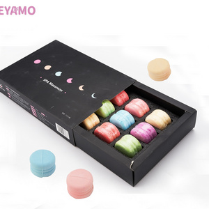 HEYAMO 12 Macaron Exfoliator Shea Moisture Bath Bomb Balls Bombs Organic Men Skin Care Bath Fizzies Huile Essentielle Bathbombs