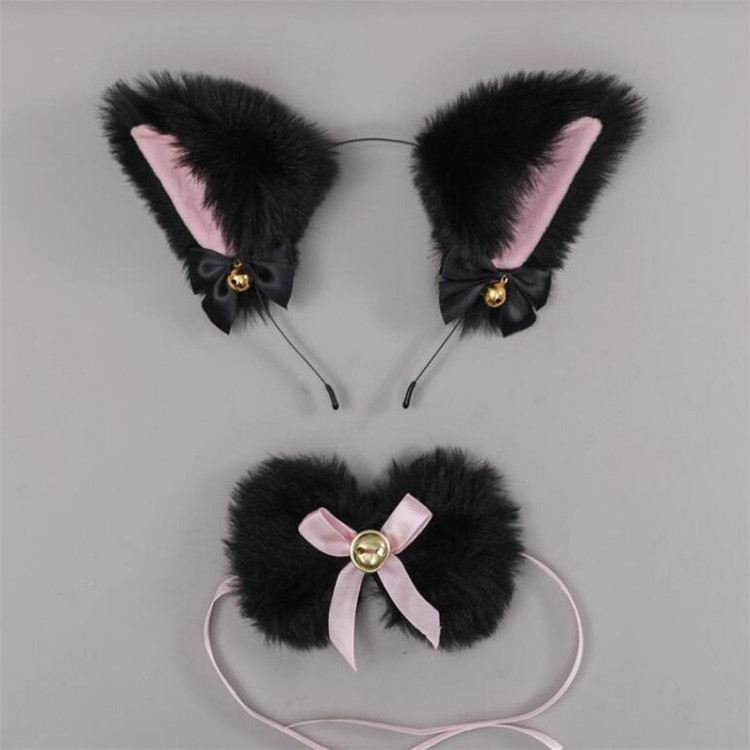 Fashion Women Girls Cosplay Party Cat/Fox Ears Headband and Choker Set