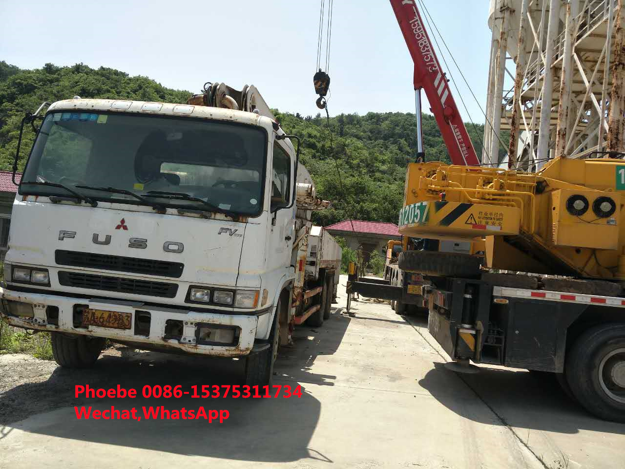 Used Concrete Pump Mitsubishi Truck Good Condition for sale