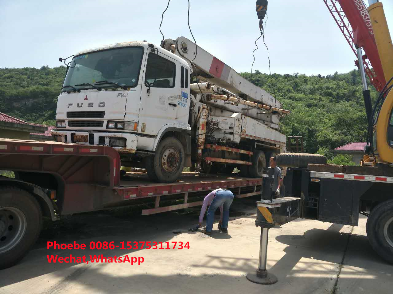 Used Concrete Pump Mitsubishi Truck Good Condition for sale