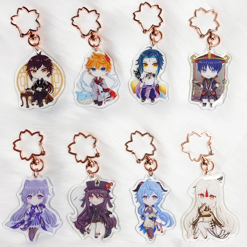 Eco-friendly Acrylic HY Promotion Gift Anime Keychain Japanese Custom Acrylic Keychain Plastic Charms Die Cutting Printing AK1