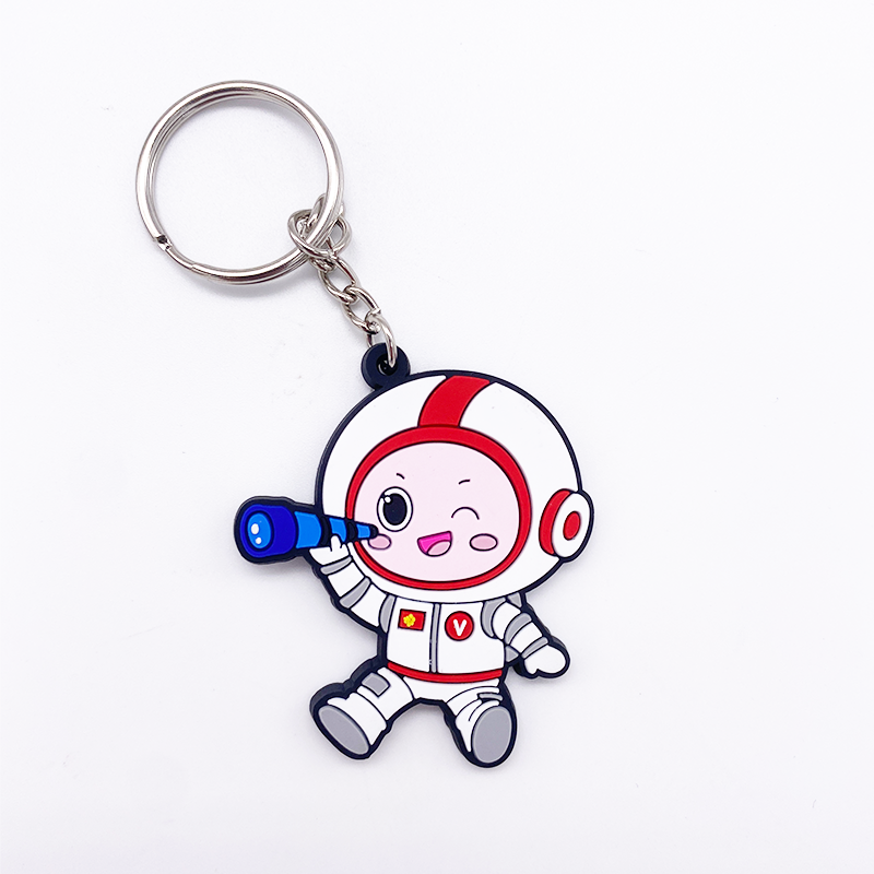 Eco Friendly PVC Rubber Embossed PVC Patch Custom Cartoon Monkey shaped Keychain PVC 3d Keychains