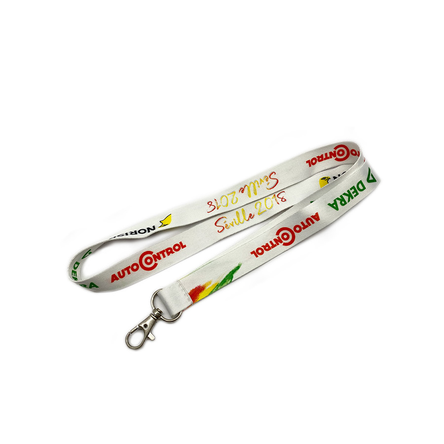 Wholesale Custom Printed Polyester Plain Adjustable Neck Lanyard with Logo