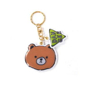 Hot Selling Custom Panda Shape Hanger Keyring Light Anime Type Lights Soft Pvc Reflective LED Keychain for Decoration