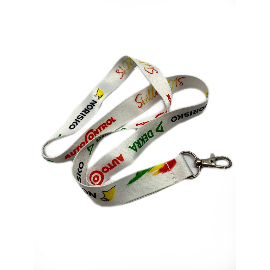 Wholesale Custom Printed Polyester Plain Adjustable Neck Lanyard with Logo