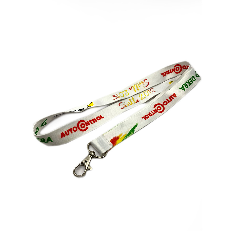 Wholesale Custom Printed Polyester Plain Adjustable Neck Lanyard with Logo