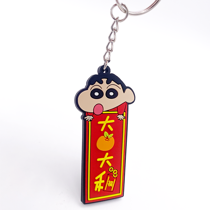 Eco Friendly PVC Rubber Embossed PVC Patch Custom Cartoon Monkey shaped Keychain PVC 3d Keychains