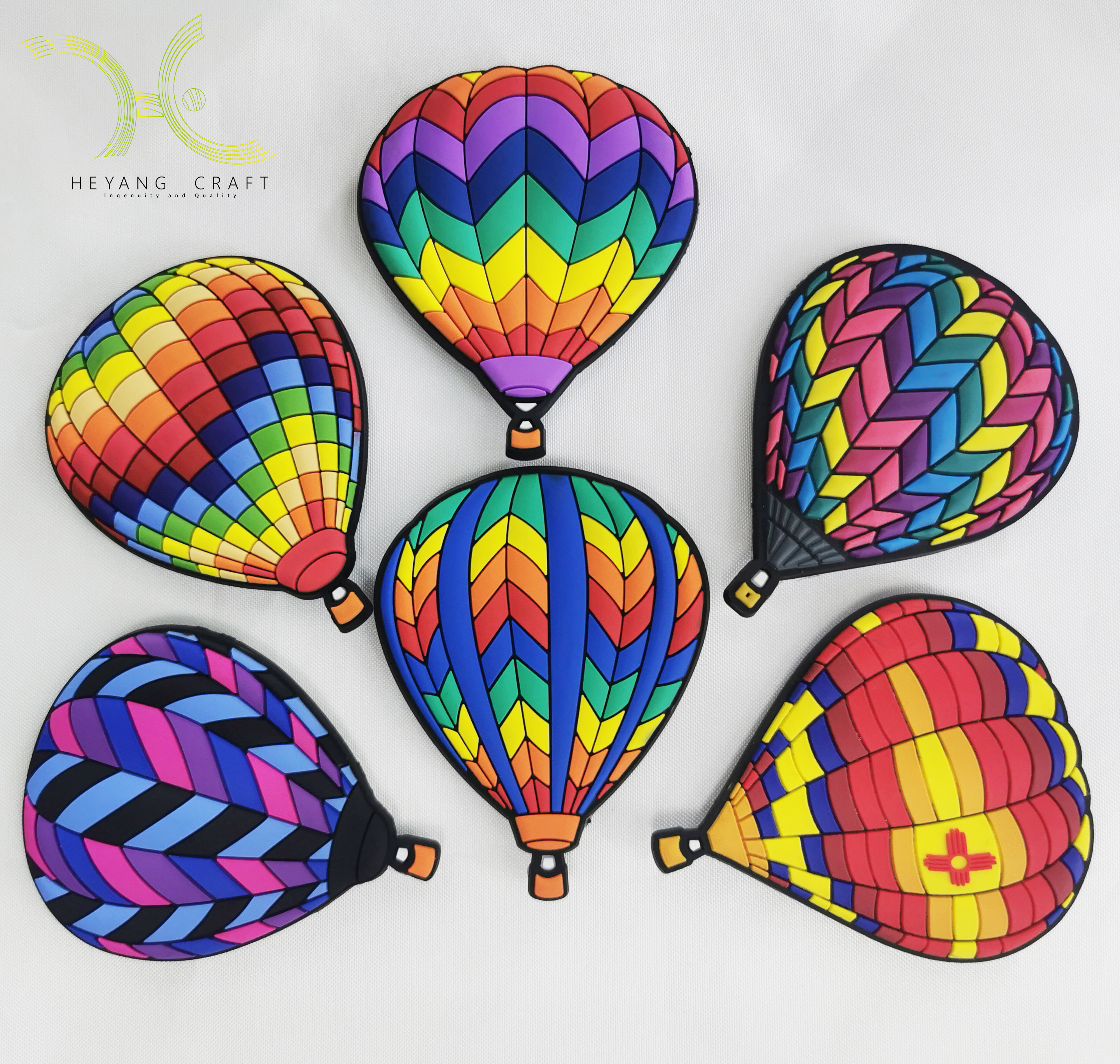 Custom Art Fridge Magnet Souvenir 3d Fridge Magnet PVC Rubber Hot Air Balloon Design Customized