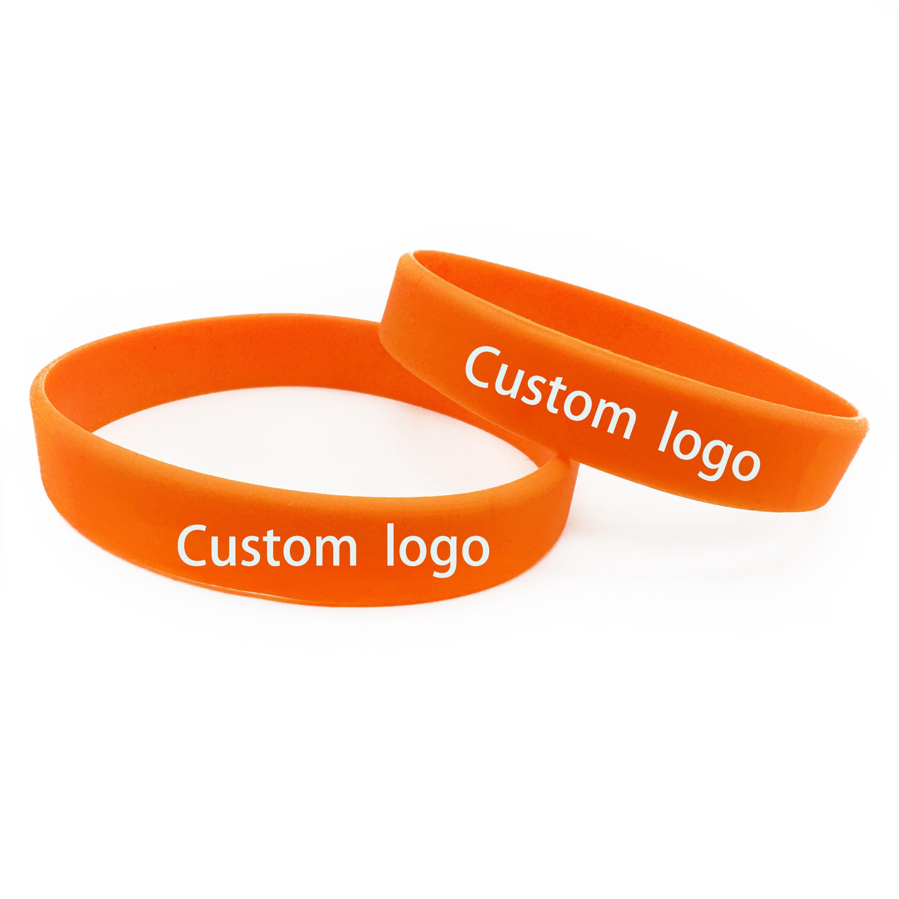 Customized Logo Print Debossed Silicone Bracelets Personalized Wristband Rubber Silicone Wristband With Customized Logo