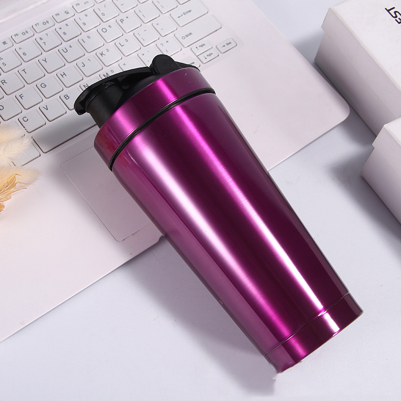 Protein shaker for gym 550ml 750ml Shaker Stainless Steel Insulated bottle with lid Metal Fitness custom shaker bottle for gym