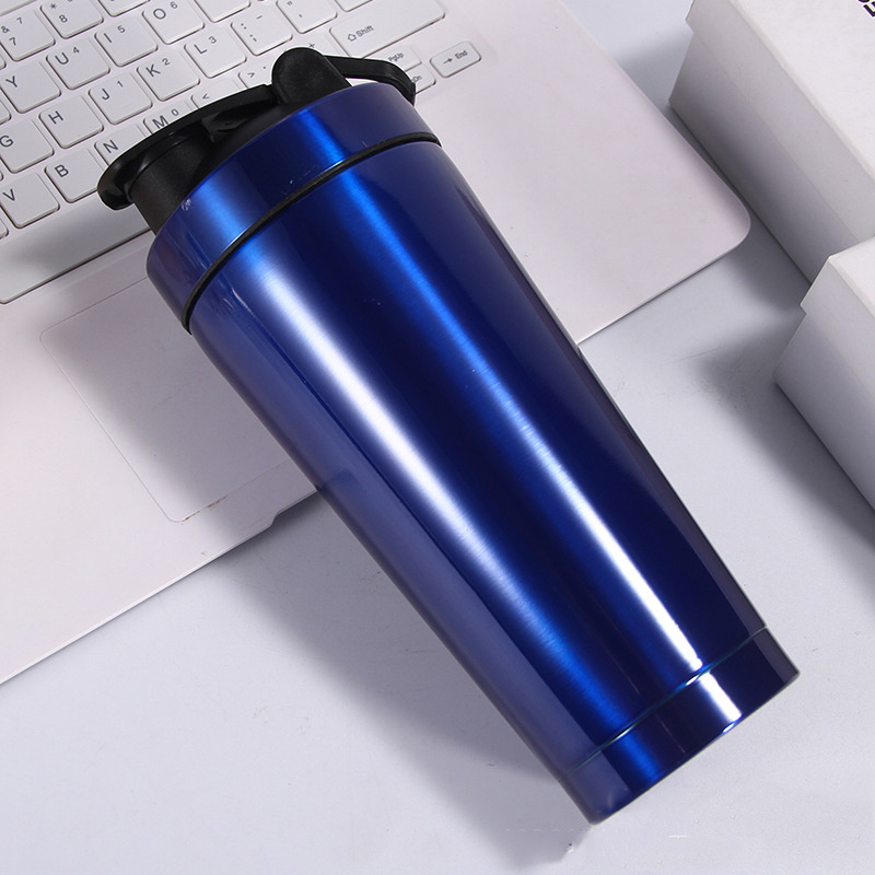 Protein shaker for gym 550ml 750ml Shaker Stainless Steel Insulated bottle with lid Metal Fitness custom shaker bottle for gym