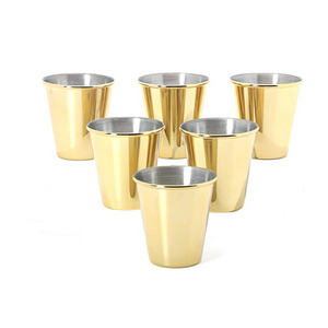 12oz Stainless Steel Shot Cups Metal Espresso Glass Barware Drinking Tumbler Vessel for Cocktail Beer Whiskey custom shot glass