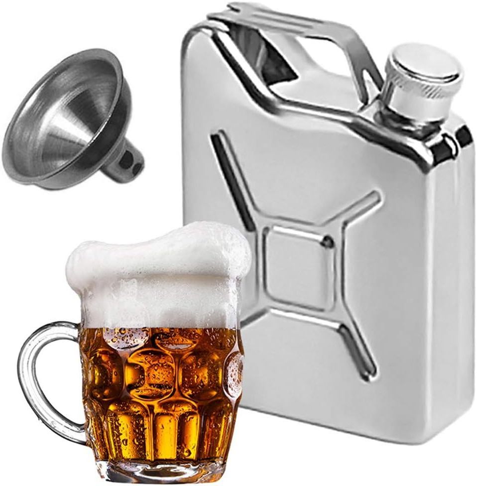 5 oz hidden Flasks with Funnel Whisky Wine Pot Creative Stainless Steel Flagon for Whiskey alcool Men Gift Jerry Can Hip Flask