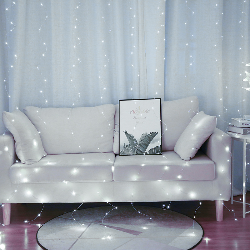 Twinkle Star 300 LED Window Curtain String Light Fairy Light Curtain Remote Controlled LED  Color Changing Curtain Light