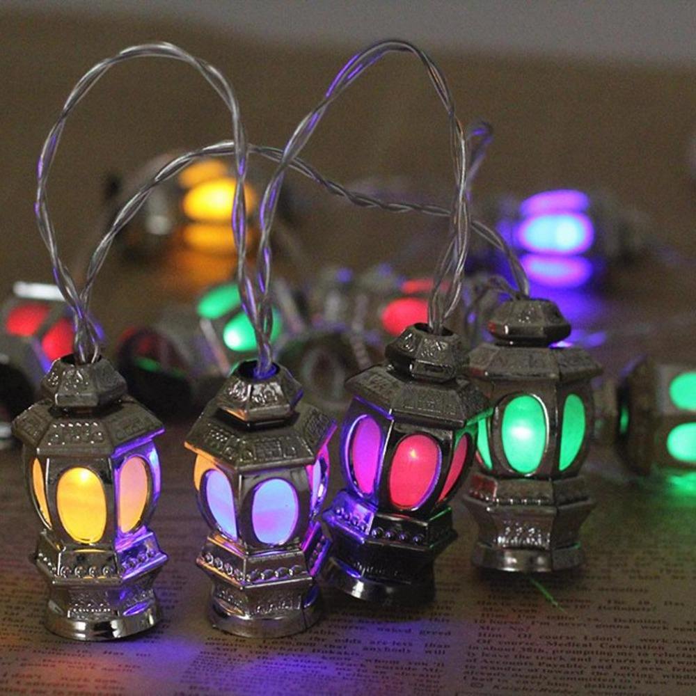 2022 Wholesale Garden Led Fairy Night Kerosene Lamp Muslim Festival Gift Outdoor Ramadan Decorations LED Lantern String Lights