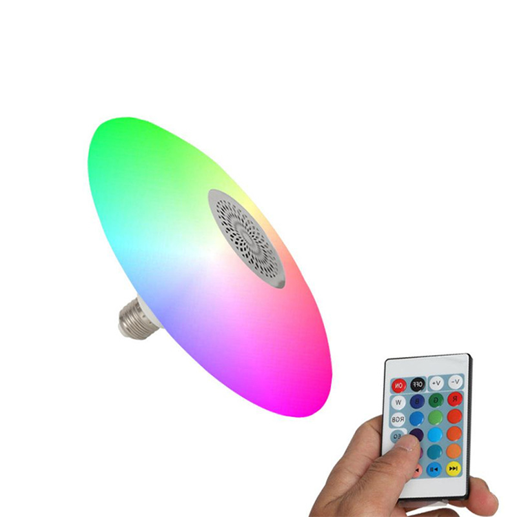 Ceiling Color Changing Dimmable LED Music Lamp  RGB  Music  Blueteeth Smart UFO Bulb Flying Lights Colorful Speaker Lamp