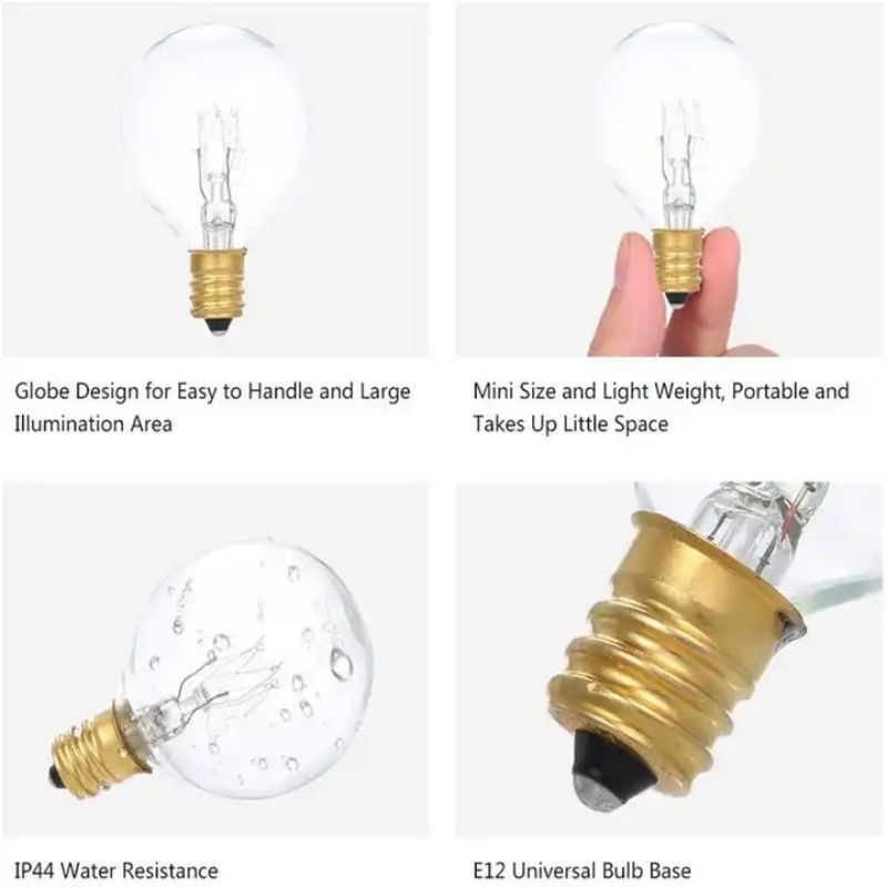 G40 Tungsten Clear LED Light Bulb Screw Light String Accessories E12 Incandescent Bulb Outdoor Light String Bulb