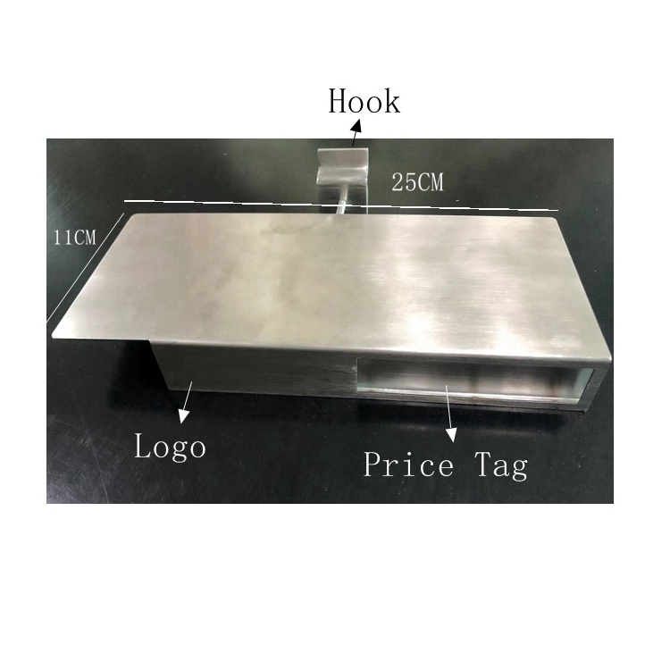 Stainless Steel Material Wall Mounted Single Shoe Display Rack for Shoe Store Shop Floating Shoes Rack Display